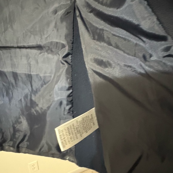 Fate Navy and Brown leather Quilted Vest - Picture 10 of 12